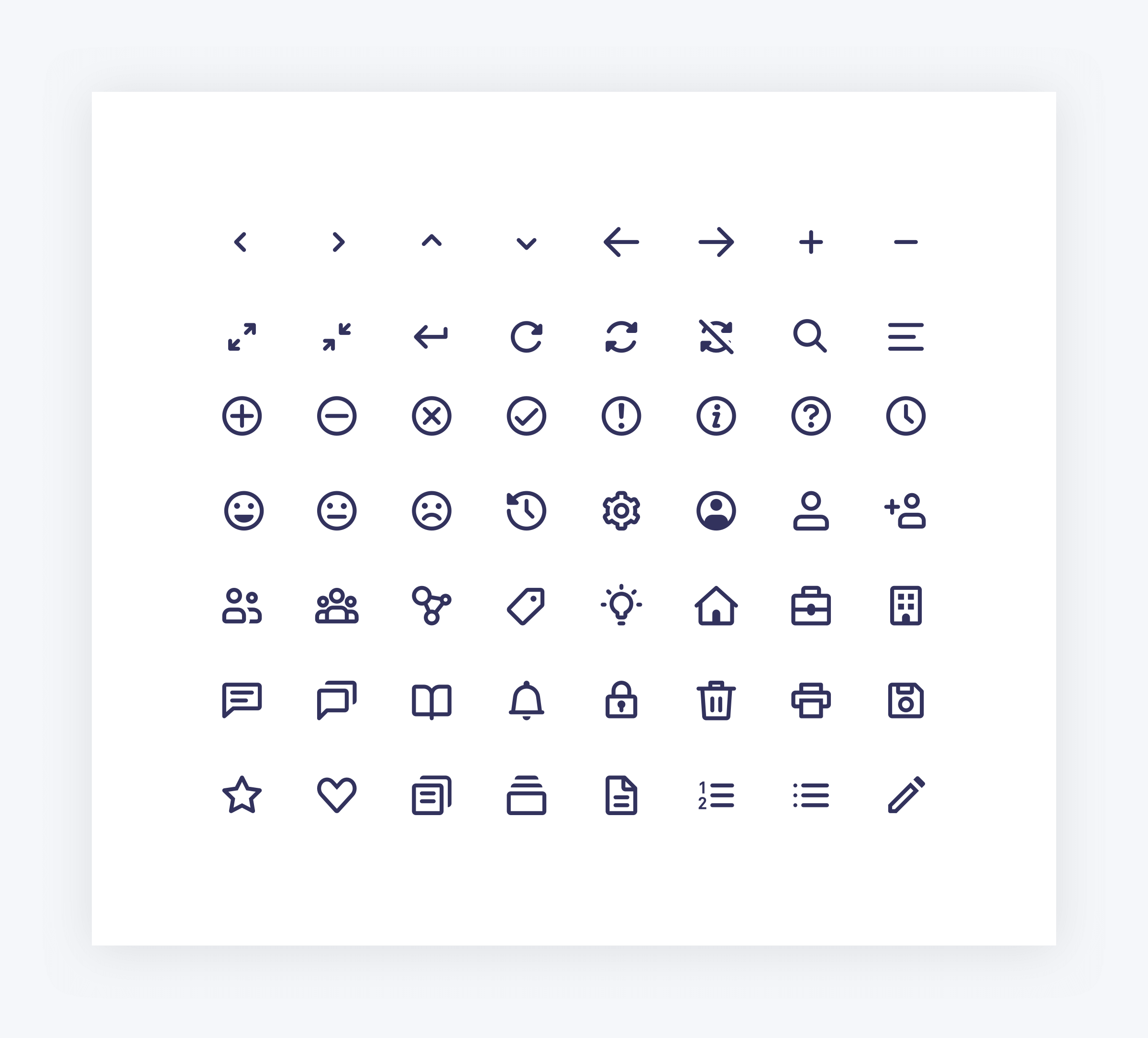 A selection of icons from our system
